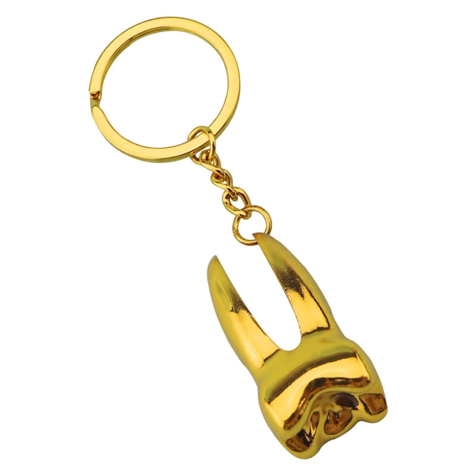 이빨 모양 열쇠고리 이빨 열쇠고리 | 귀여운 이빨 열쇠고리 이빨 사랑의 날 작은 선물 창의적인 황금 이빨 열쇠고리 매달아 두기 이빨  모양 귀여운 선물 | 창의적인 합금 이빨 열쇠고리 열쇠고리 귀여운 이빨