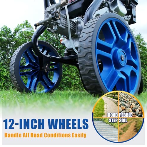 TOOLCY 3200 PSI Gas Pressure Washer, 2.6 GPM Gas Powered Power Washer Reinforced Pump & 209cc OHV Engine, 35FT Pressure Hose, Quick Connect Swivel Pressure Gun, 5 Nozzles for Homes (No Soap Tank)