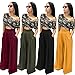 NRTHYE Womens Palazzo Long Pants High Waist Wide Leg Stretchy Loose Fit Casual Trousers with Pocket
