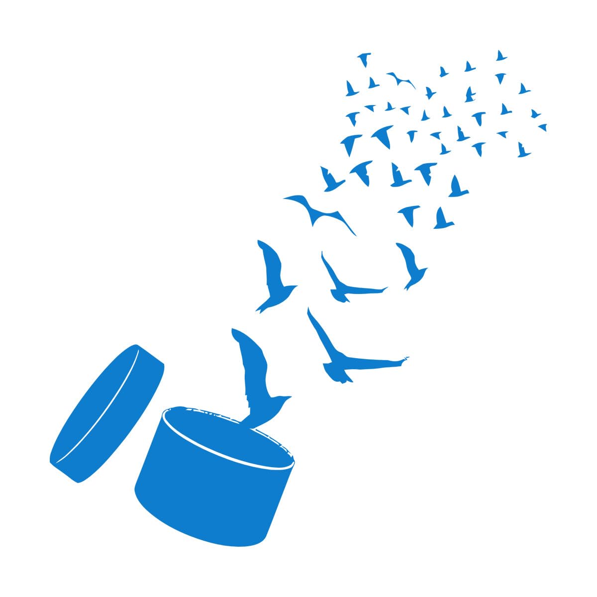Wall Decals Paster Paper Birds Freedom Man Natural Animals South 54x55.4cm Waterproof Large Blue — image 1
