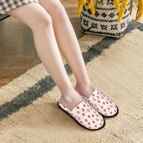 Pastry Print Women'S Fuzzy Slip On Indoor Outdoor Winter House Slippers 6