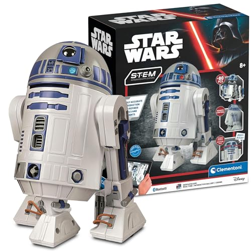 Clementoni Star Wars R2-D2 Roboter - Bausatz mit über 50 Teilen für Kinder ab 8 Jahren - Inkl. App zur Programmierung - Lernspielzeug mit Mint-Ansatz - 59457