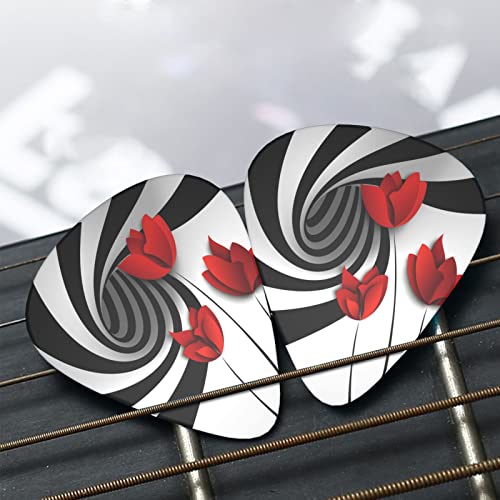 Ensemble de 12 médiators de guitare fleur rouge pour guitare acoustique, guitare électrique, contrebasse, ukulélé - Les Beatles, Paul McCartney, John Lennon, RIngo Starr, George Harrison Ensemble de 12 médiators de guitare fleur rouge pour guitare acoustique, guitare électrique, contrebasse, ukulélé – Image 8