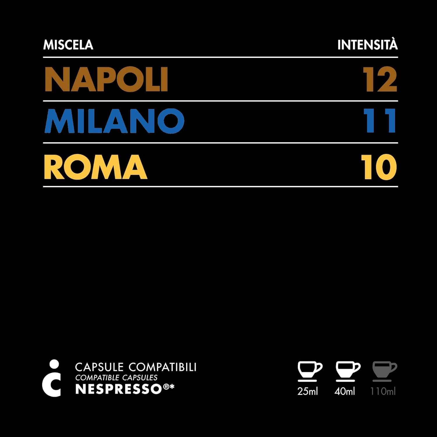 Frhome Il caffè italiano Kapsułki kompatybilne z Nespresso 120 Zestaw degustacyjny Tour of Italy