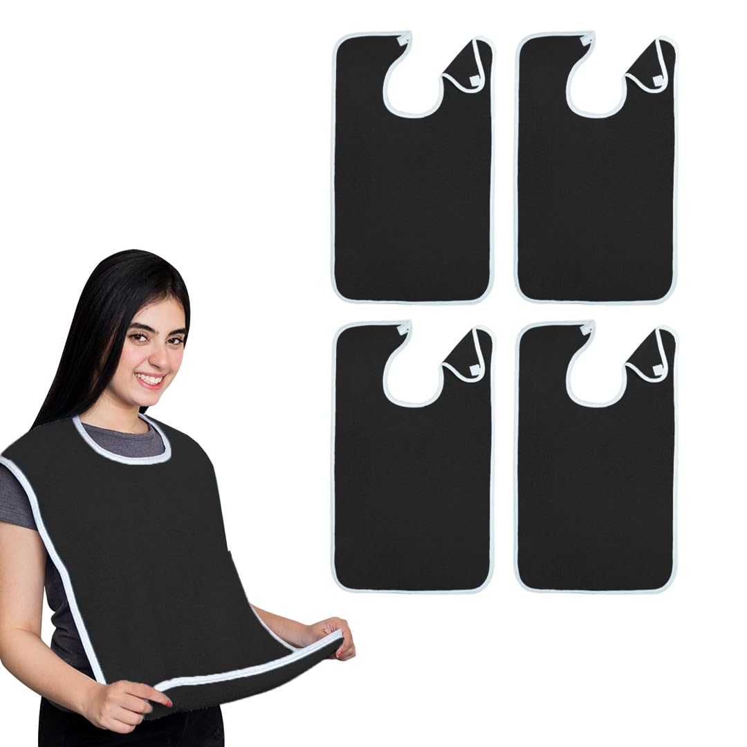 Avalon Towels Adult Bibs for Women 100% Cotton Bib for Adults for Eating - Terry Cloth Adult Bibs for Men Clothing Protectors