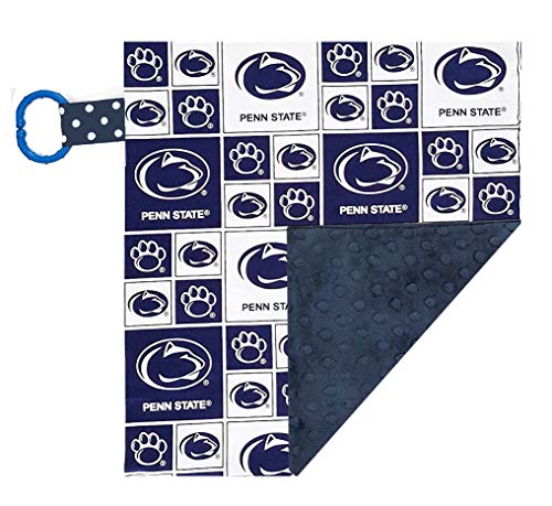 Image of Future Tailgater Penn State Nitanny Lions Collegiate Licensed 10 x 10 Baby Crinkle Navy Minky Lovey