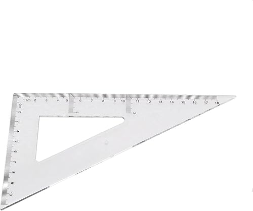Miniatura 5 de Paquete de 2 reglas de plástico triangulares transparentes, cuadradas 3060 grados y ángulo de 4590 grados, acrílico arquitectónico, herramienta de