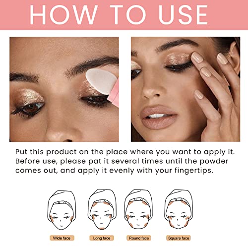 Highlighter Powder Stick,Airy Highlight Patting Powder，Polvo De Hadas Body Highlighter Powder, Sparkle Patting Powder For Hair Face Eyes Body (Bronze) #TOP3