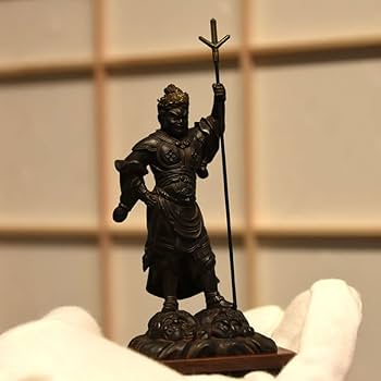 Amazon｜海宇工芸（kaiu art）小仏【泥足毘沙門天】柘植 古美色