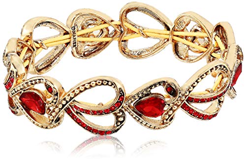 Napier BR 2.25IN HEART STRETCH - GLD/RED