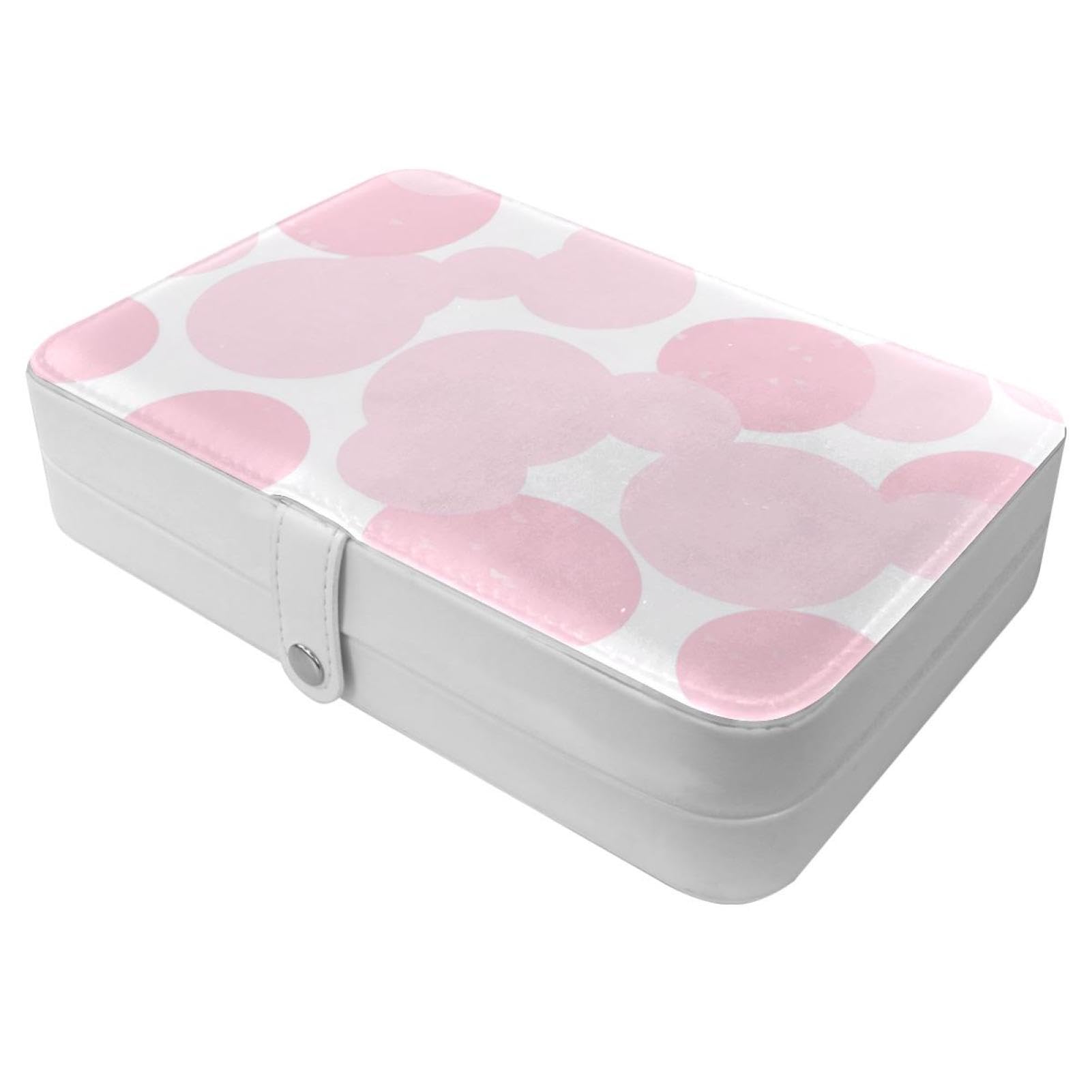 Boîte de rangement de bijoux rose contre la perte en voyage