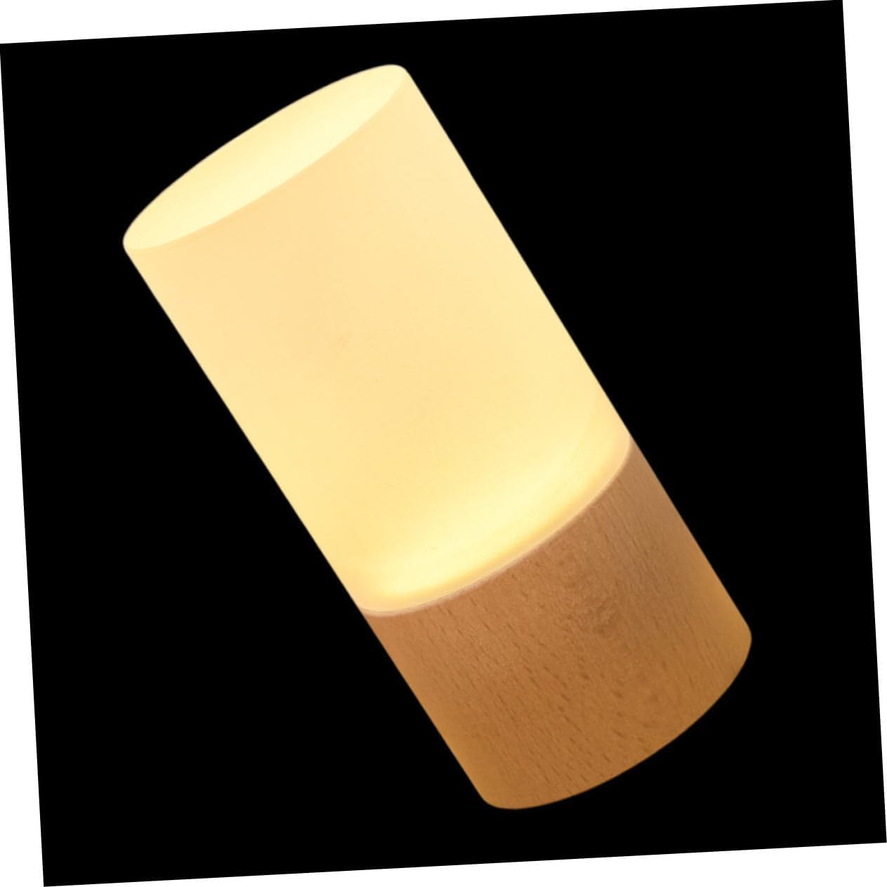 Unique Table Lamp Handmade Solid Wood Led Night Light for Bedroom and Living Room