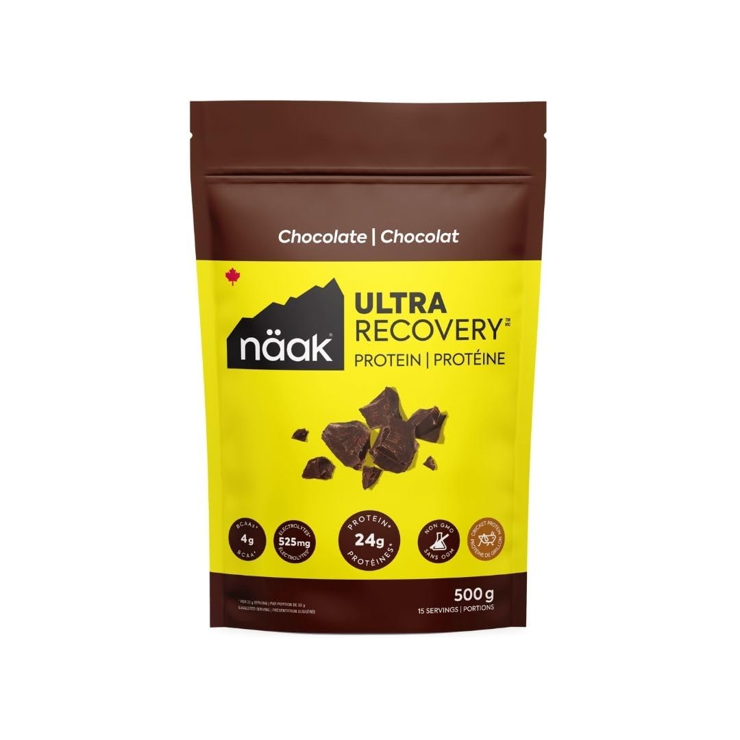 Näak Protein Powder, 500g (15 servings) | 25g Plant-based Protein, 4g BCAAs, Keto, Dairy-Free, GMO Free, Gluten Free (Chocolate)