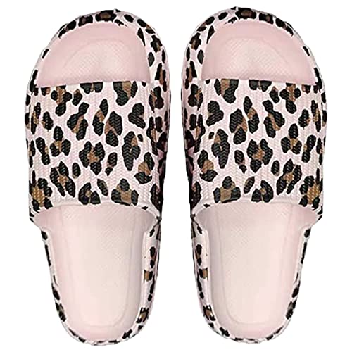 Jfxgjuv Leopard Print Sandals for Women Men Leopard Print Shoes 2023 Summer Animal Leopard Print Slippers Slides Flats