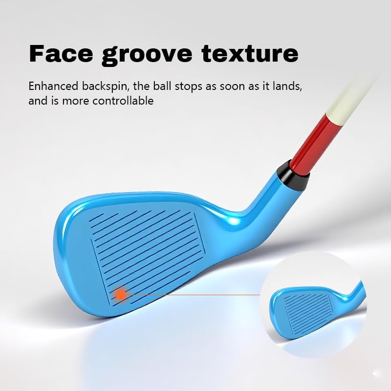 Miniatura 3 de Juego de palos de golf para niños, juego de palos de golf para niños, herramientas deportivas para patio, tres palos con bolsa de transporte y