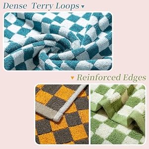 Hand Towels 5 Pack - Cotton Face Towels Soft, Absorbent, and Decorative Checkered Design for Bathroom, Kitchen, Gym, and Spa - 13 x 29 Inches for Any Occasion Hand Towels 5 Pack Cotton Face Towels Soft Absorbent and Decorative Checkered Design for Bathroom Kitchen Gym and Spa 13 x 29 Inches for Any Occasion