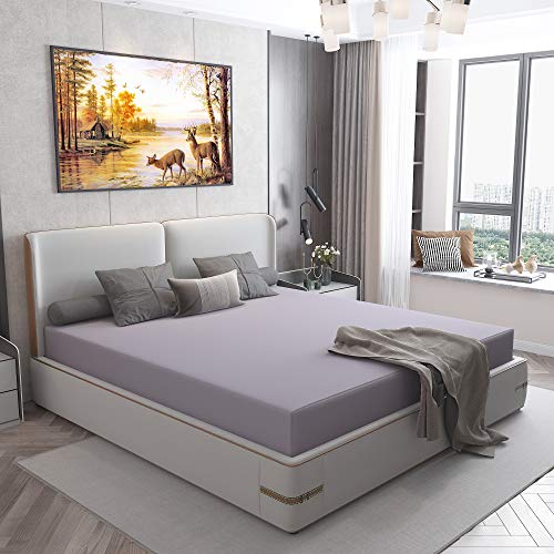 Image of Lithara Cotts Wonder Mattress Protector for Double Bed | Water Resistant & Stretchable Fabric | Queen Size : 72 x 66 Inches (6x5.5 Feet) | (Grey)