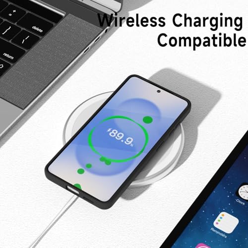 Image of DIZORO Microfiber Candy Case Compatible with Samsung S26 5G Smooth Touch Cushion Liquid Soft Silicone Gel Rubber Phone Cases Non-Slip Full Body Protective Shockproof Back Cover OG - Black