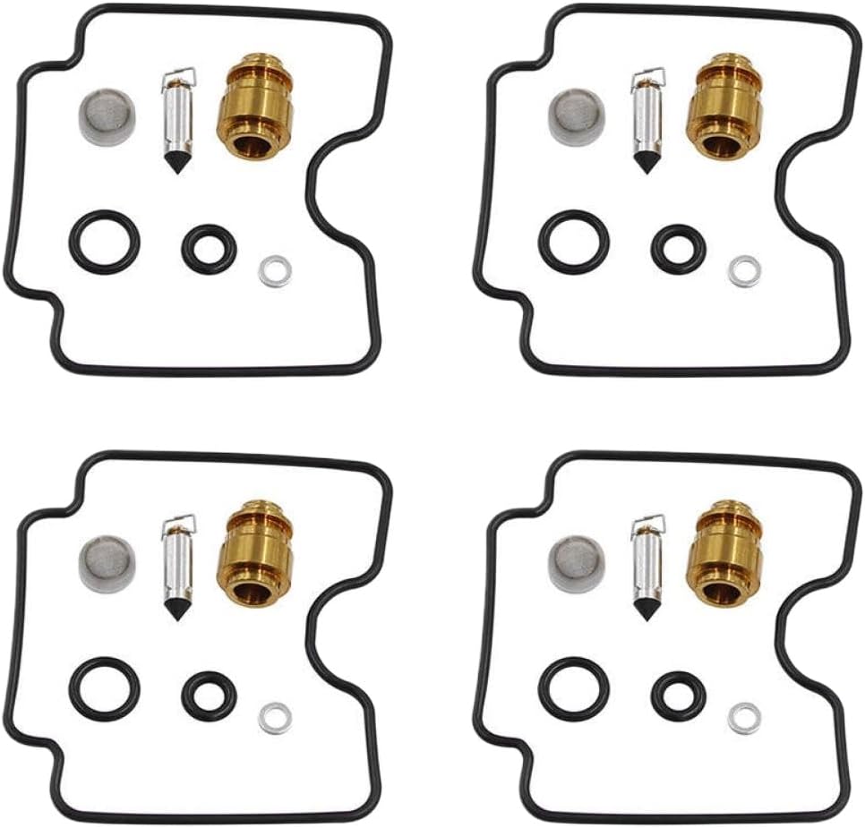 4Sets Motorcycle Carburetor Rebuild Repair Tools Kit Compatible With Automotive Motorcycle Parts FZS600 FZS 600 1998 1999 2000 2001 2002 2003