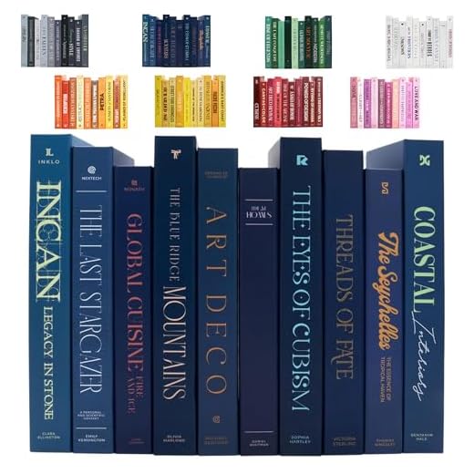 Decorative Books | Blue 10 Book Set with 3 Sizes | Preassembled with Hidden Storage | Perfectly Stackable for Easy Home Staging | Book Decor to Elevate Your Space | Home Decor Made Simple!