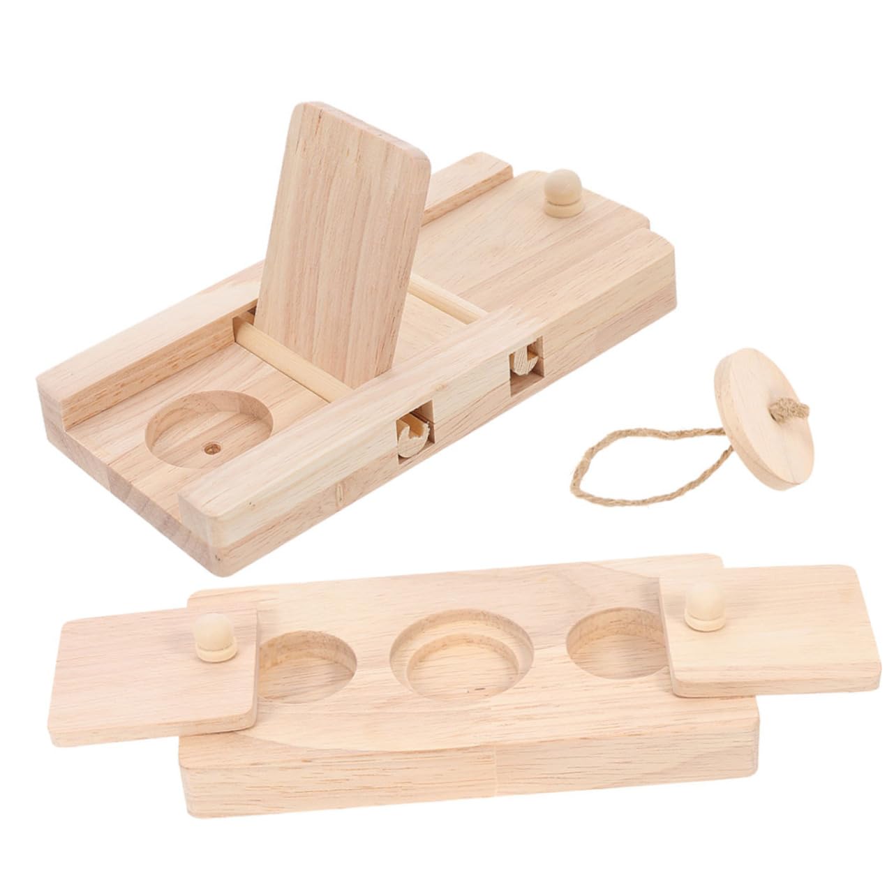 FOMIYES Jouet pour Hamster à Friandises, Lot de 2 en Bois pour Exploration