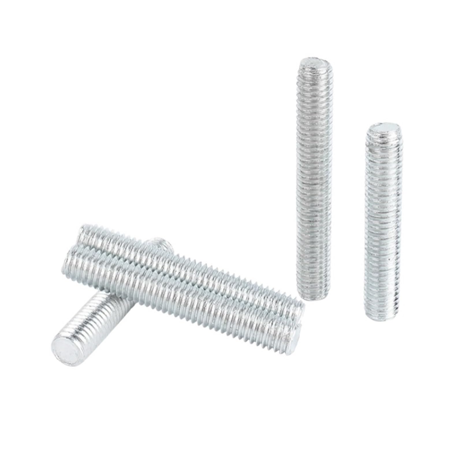 Qcknkmgg One Color Full Threaded Rods, Metric Full Threaded Rod M8 M10 M12 Carbon Steel Galvanized 16-190Mm 1-10Pcs(M8x160mm-2Pcs)