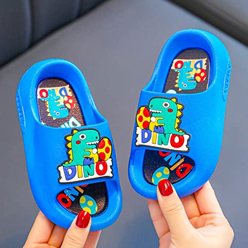 Boys Girls Toddler Slippers Little Kid Cloud Slides Sandals Thick Sole Shoes Shower Bathroom (Blue, 12.5 Little Child)3