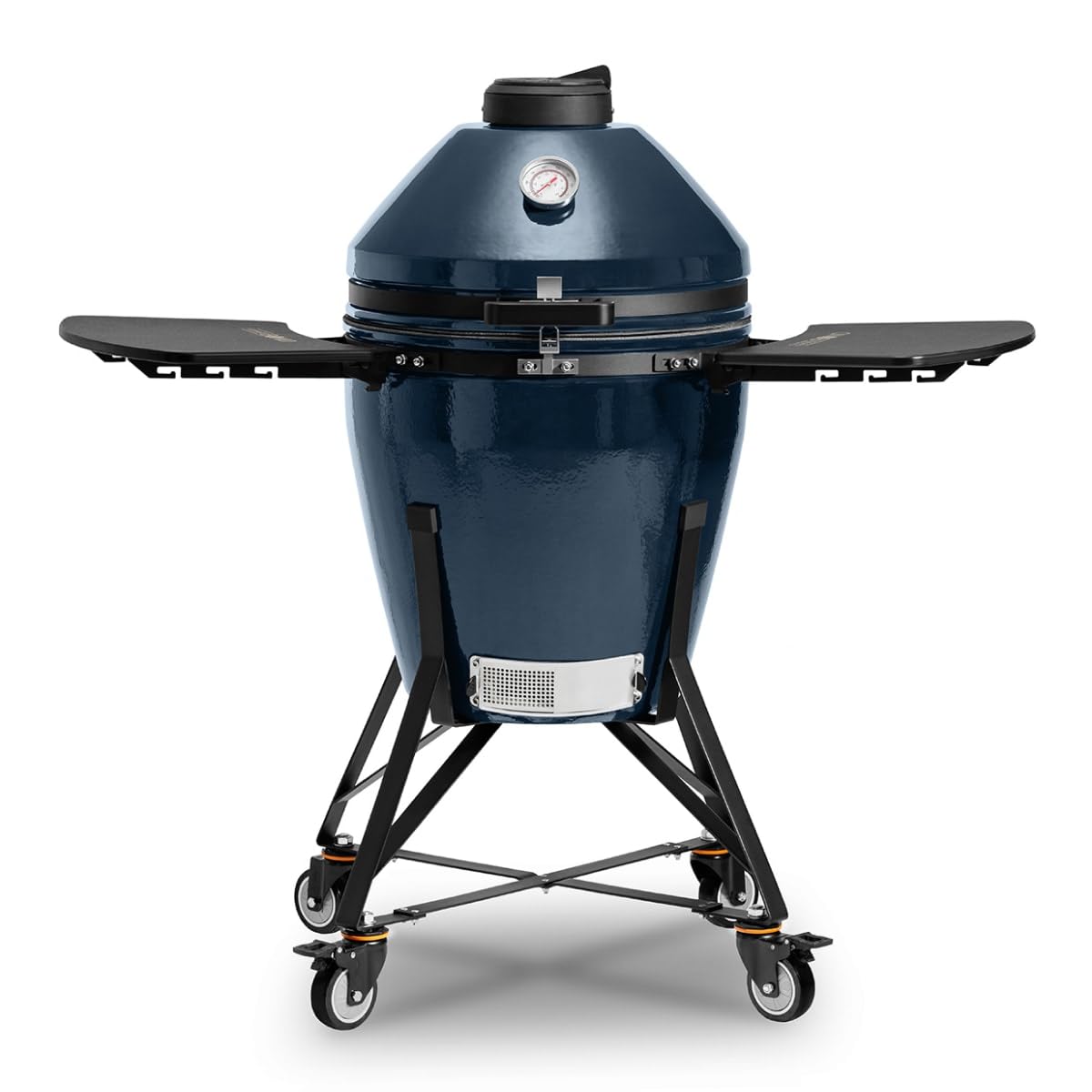 Kamado Bono EVO Media 56 cm Grill Ceramiczny Navy Blue – Duży Grill Węglowy Kamado z Systemem GrillMax 3 Poziomy, Deflektorami, Stołem Bocznym i Pokrowcem