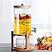 Dispensador de bebidas dispensador de bebidas con soporte para bebidas frías, limonada y zumo de té, contenedor para fiestas, dispensador de limonada (color: transparente, tamaño: 8L)
