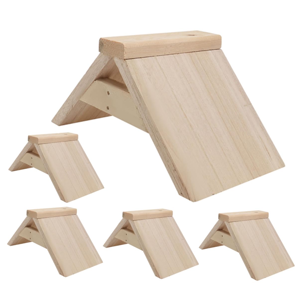 5 Piezas Perchas de Madera Natural para y Aves de Soporte Resistente y Pulido para Jaulas Suministros para y Aves Pequeñas