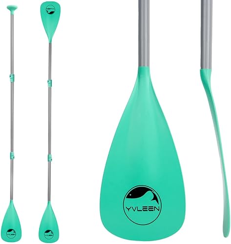 YVLEEN SUP Paddle Board Paddle,Stand Up Paddleboard Paddles Paletas de aluminio ajustable 4 piezas flotante Kayak Paddle,Paleta convertible