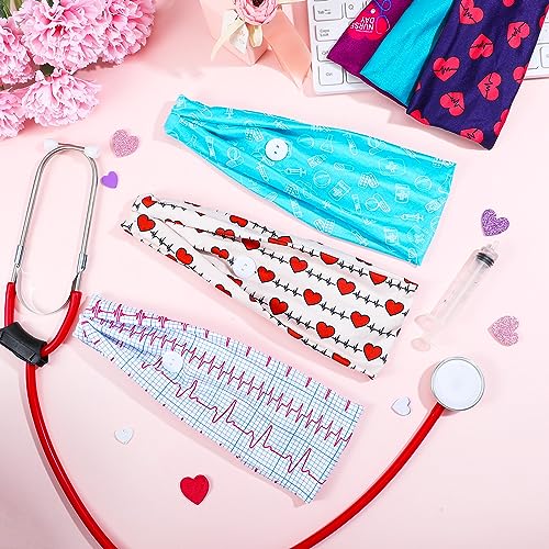Tigeen-30-Pcs-Nursing-Headbands-for-Women-Cna-Accessories-Non-Slip-Nurses-Hair-Bands-with-Buttons-Doctor-Sweatband-Mask-for-Nurses-Christmas-Gifts-Elastic-Ear-Protection-Appreciation-Medical