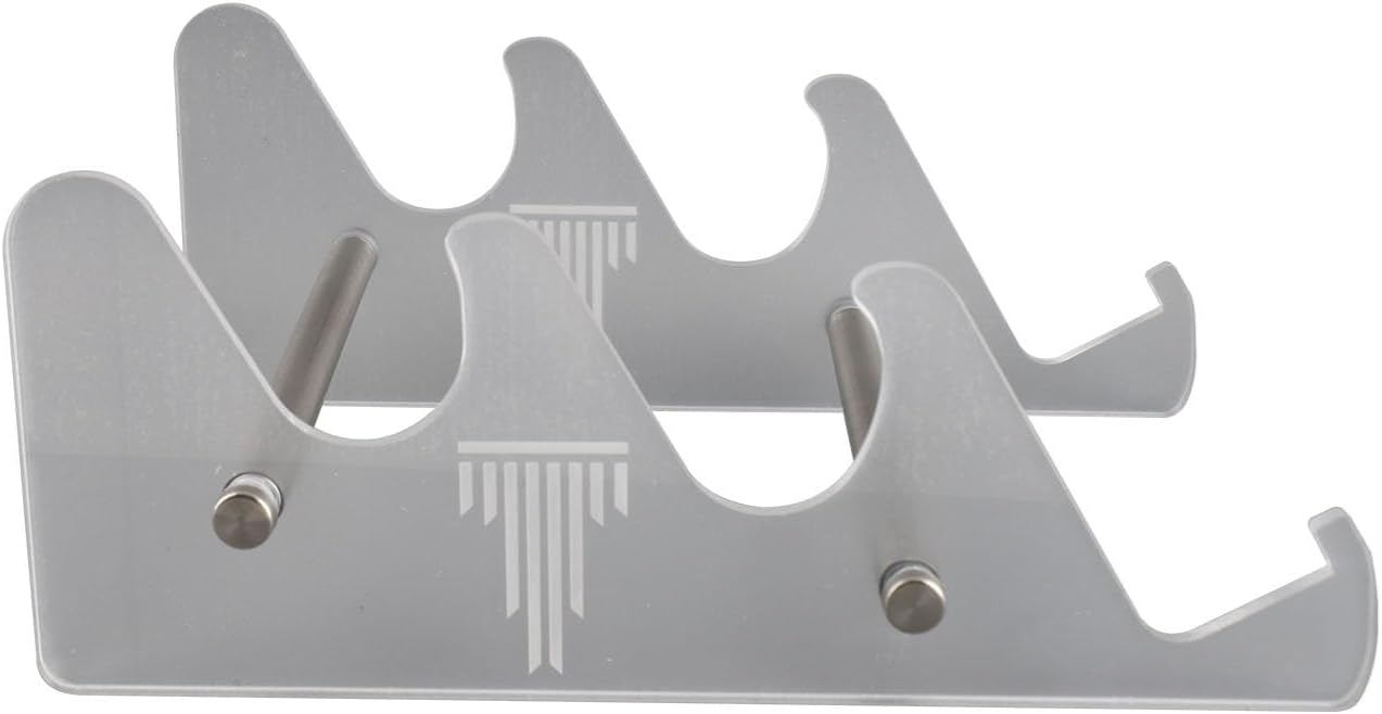 3 Tier Acrylic Keyboard Display Stand, Mechanical Keyboard Storage Holder, Transparent Gaming Keyboards Rack with Stainless Steel Tubes and Rubber Rings, for Office Home Shop Displ