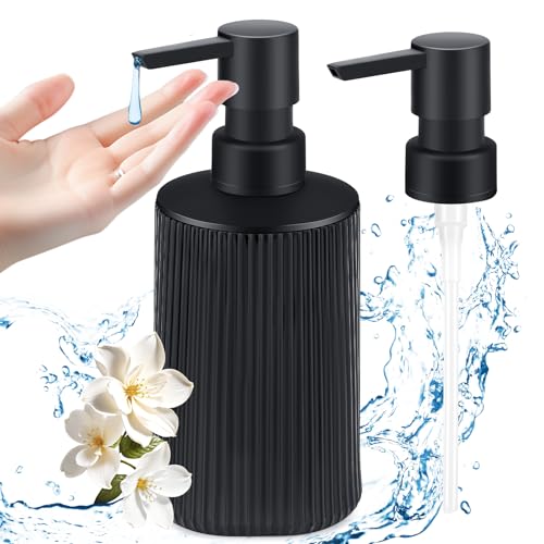 Dispensador Jabon 2 Piezas Baño Dispensador De Jabón Líquido Cocina Botellas Vacías Bomba De Prensa Botella Recipiente Botes para Champú Loción Gel De Ducha JabóN De Manos
