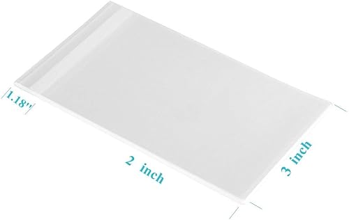 Miniatura 2 de FlanicaUSA 100 bolsas de plástico transparente de 2 x 10 pulgadas, 2 milésimas de pulgada de pulgada de diámetro, resellables, planas, resellables,
