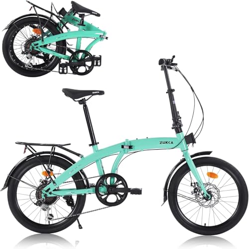 ECARPATEYE Folding Bike 20 Inch Foldable Bicycle 7...