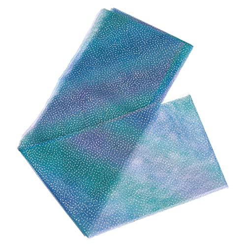 1 Roll Gradient Mesh Ribbon Fabric Spool Tulle Bow Tulle Skirt Tulle Spools Craft Tulle Spool Tutu Tulle Sheer Fabric Tutu Material Tulle Table Runner Tulle Fabric Spool Blue HOODANCOS