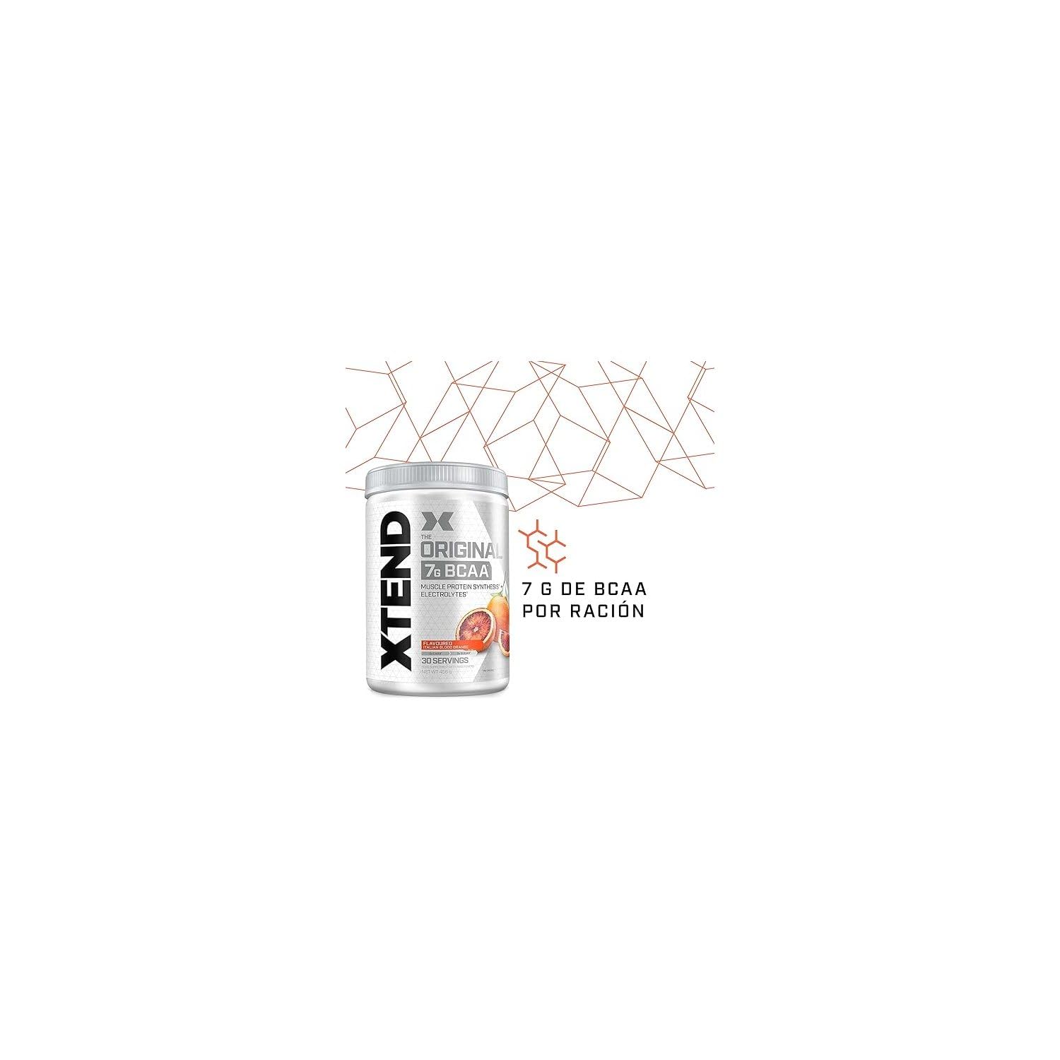 Poudre XTEND Original aux BCAA - orange sanguine | complément alimentaire aux acides aminés ramifiés | 7 g de BCAA + électrolytes pour récupération et hydratation | 30 portions