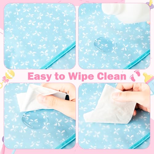 R HORSE 5Pcs Baby Bibs Set Toddler Bibs with Crumb Catcher Pocket & Snap Button Waterproof Baby Feeding Bibs for 6-24 Months4