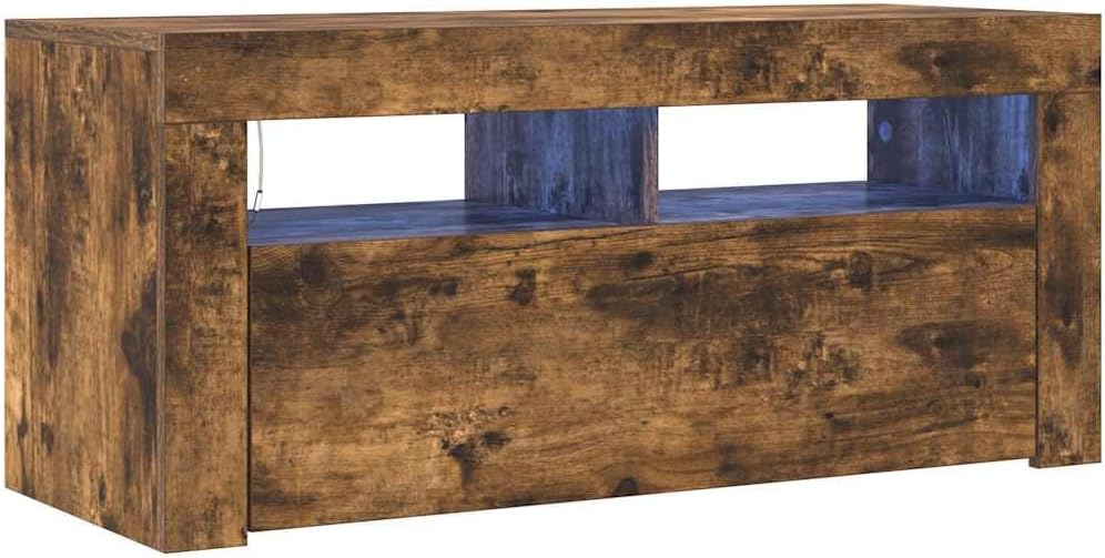 vidaXL TV Cabinet Smoked Oak Engineered Wood TV Cabinet Rectangular