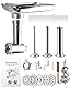 HOMGEN Fleischwolf Aufsatz für Kitchenaid Fleischwolf Edelstahl Zubehör mit 3 Wurstfüllhörner 2 Schleifklingen 5 Mahlscheibe für KitchenAid Zubehör