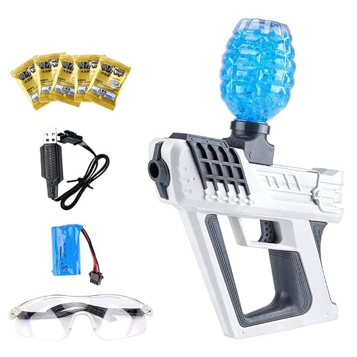 Electric Gel Ball Blaster, Gel Splatrball with Goggles, Electric Splatter Shooting Toy for Kids, Outdoor orbeez Toy Pistol for Teens and Adults.