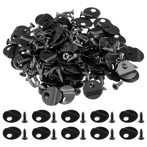 Image of 100PCS Picture Frame Backing Clips Picture Turn Button Fasteners Metal Photo Frame Hardware Backing Clips with 100 Pcs Frame Hardware Backing Clips to Hold Painting Poster in Frame Back Fasteners