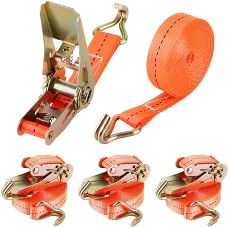 4 Cinghie Di Tensione 1000kg - Con Cricchetto, Lunghezza 5.5m Per Trasporto Merci - Foto 5