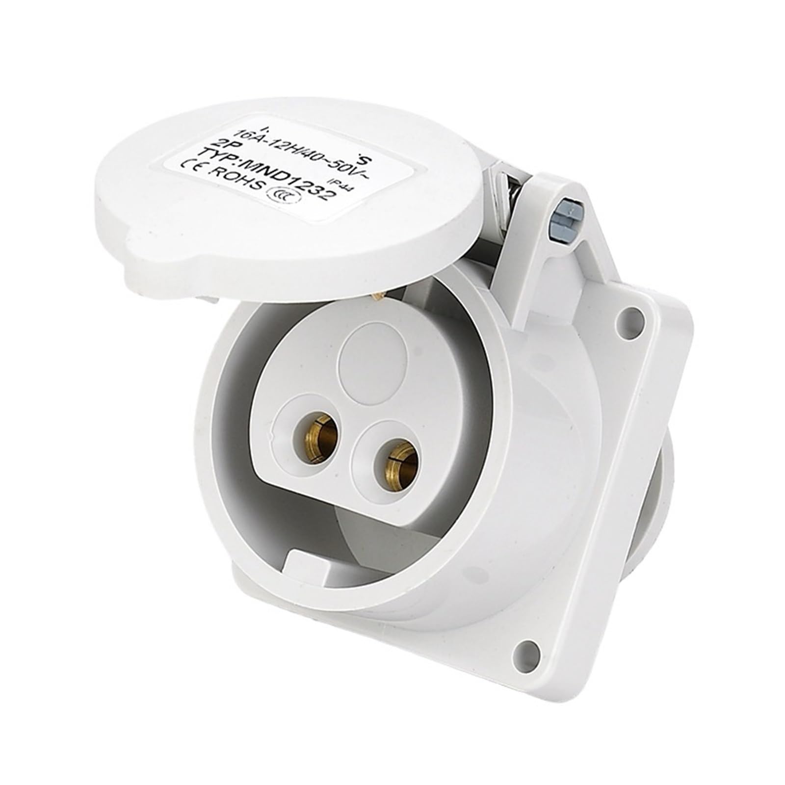 Prise basse tension 16A MND1232 40V-50V pour installations électriques de 0,6KW