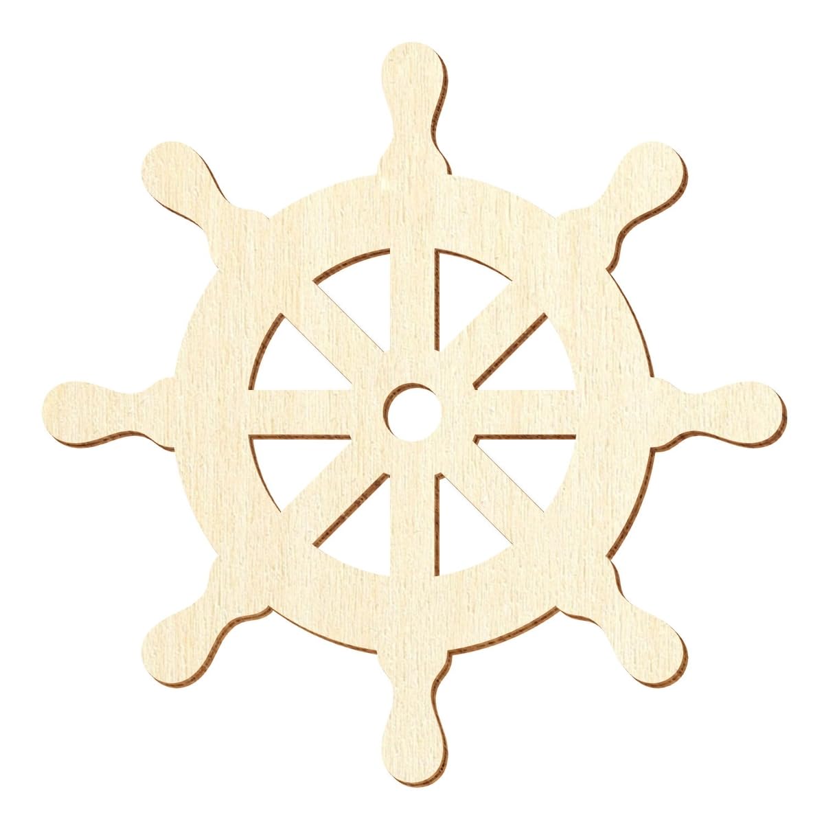 Holz Steuerrad Lenkrad Rad Ø 3-50cm Streudeko Basteln Deko Wanddeko, Größe:30cm, Pack mit:25 Stück