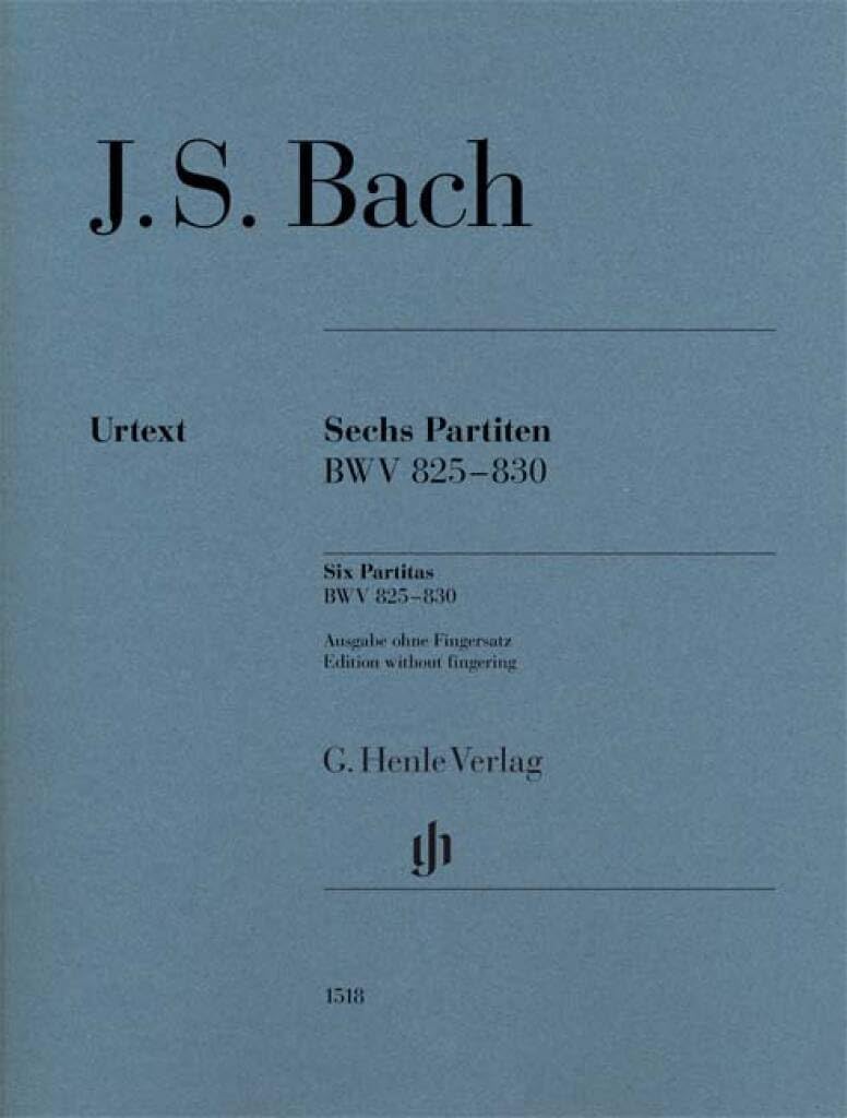 JOHANN SEBASTIAN BACH : SIX PARTITAS BWV 825-830 - PIANO OU CLAVIER - SANS LES DOIGTES: Instrumentation: Piano solo