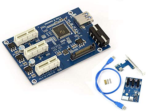KALEA-INFORMATIQUE Placa de expansión de PCI Express x1 a 3 PCIe x1 con chipset PLX