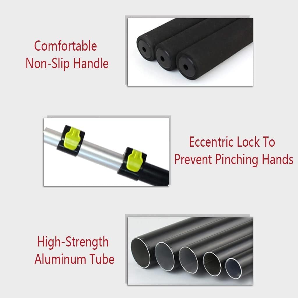 Manual Pole Saws Telescopic Pole Saw Manual Pruning Saw with Removable Aluminum Alloy Telescopic Rod,Tree Pruner Landscaping Pruning Saw 12ft/3.6m, Black