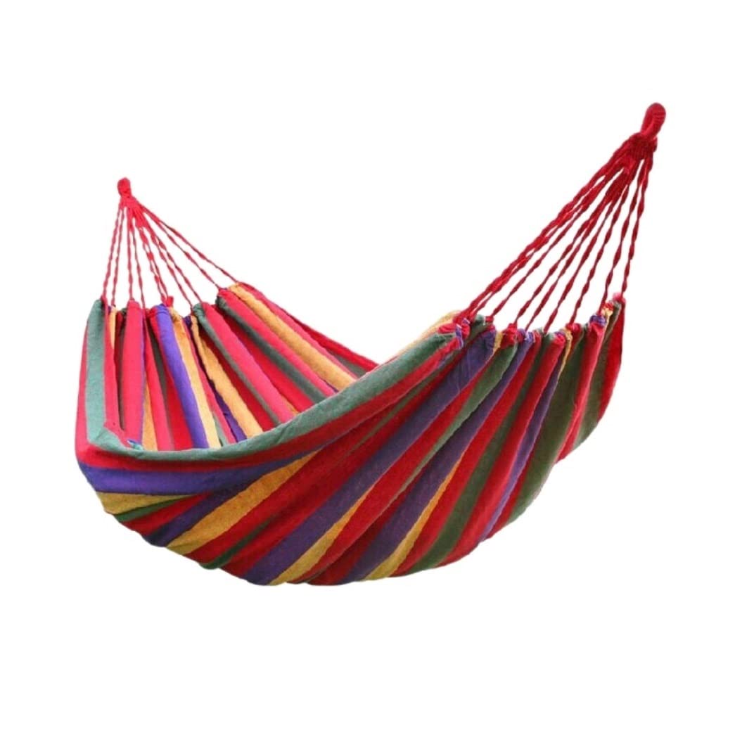 Hamak Ultralekki, Hammock Przenośny Hamak Podróżny Jesienne Hamaki Płócienne Kryty Odkryty Ogród I Taras na Kemping, na Zewnątrz(Rot,190 * 100cm)